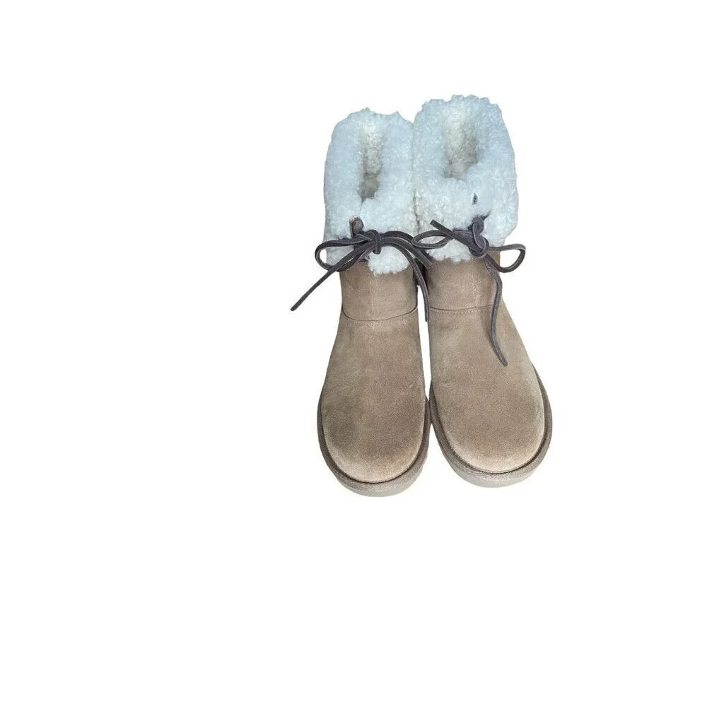 New Ugg Australia Women's Tan Sarissa Shearling Short Boots Size US6/ UK4